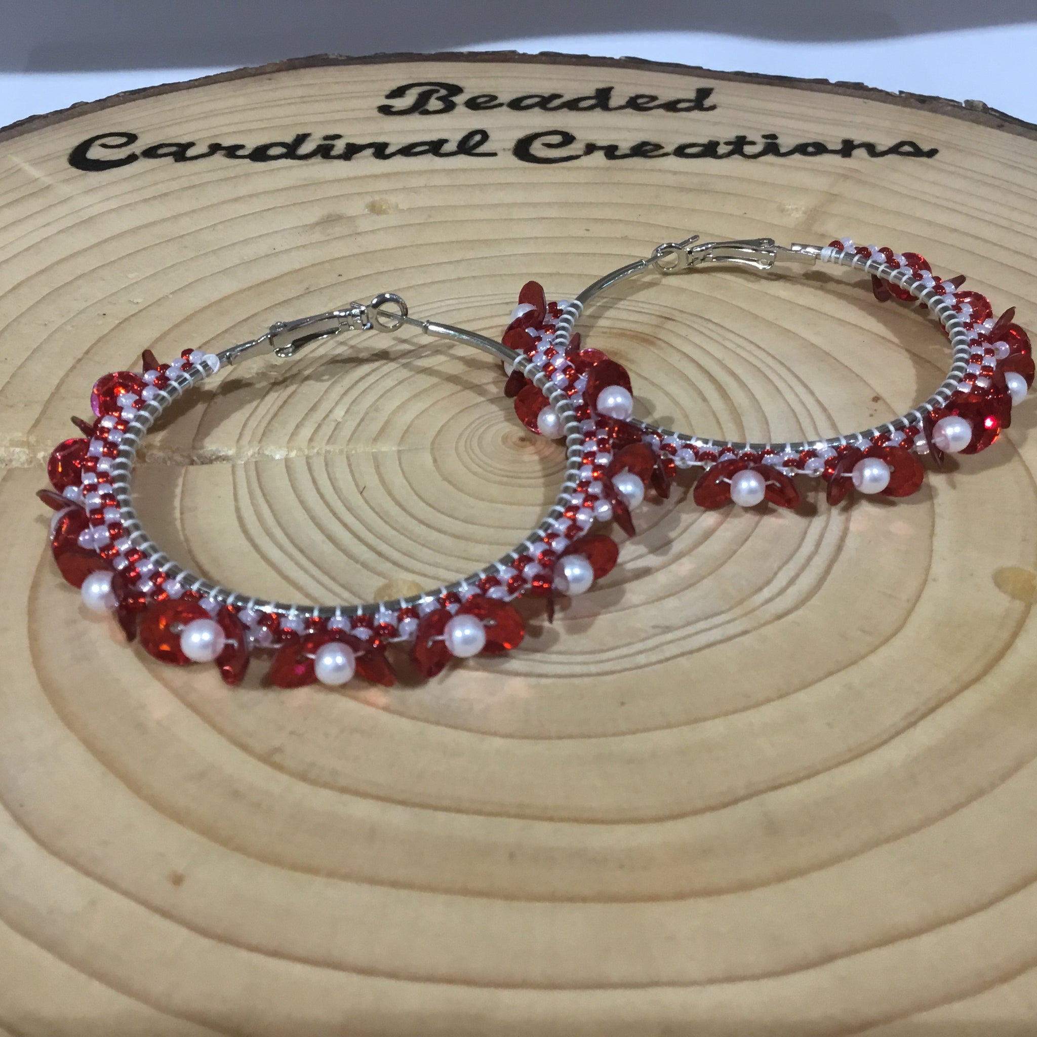 Beaded Hoop Earrings