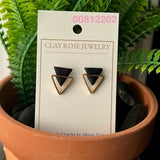 Double Triangle Stud Earrings