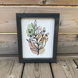 Botanical line Art Flower Sign