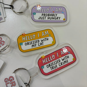 Name tag Keychains