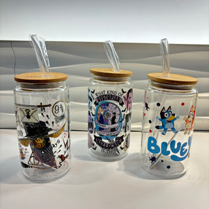 16 oz Glass Libbey Cups (Movie/Tv Themed)