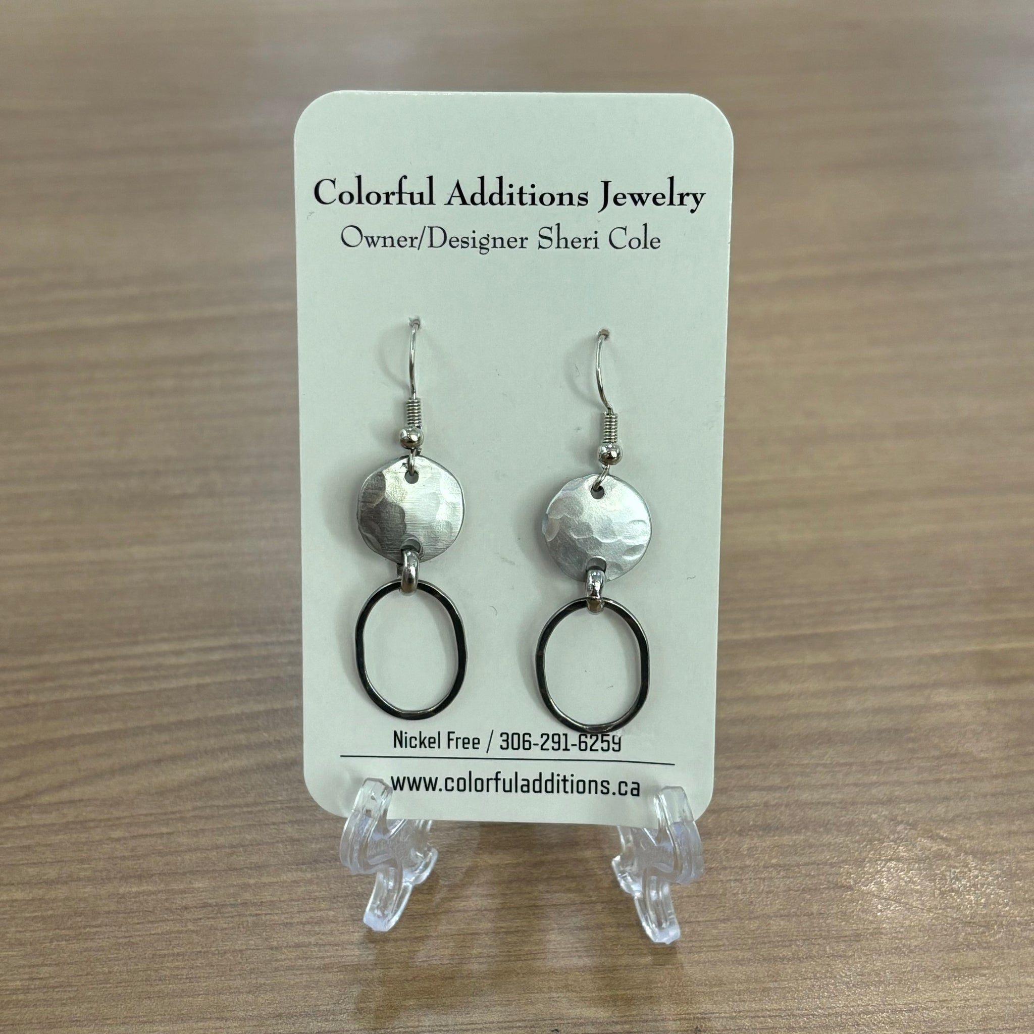 Silver Oval Link Earrings