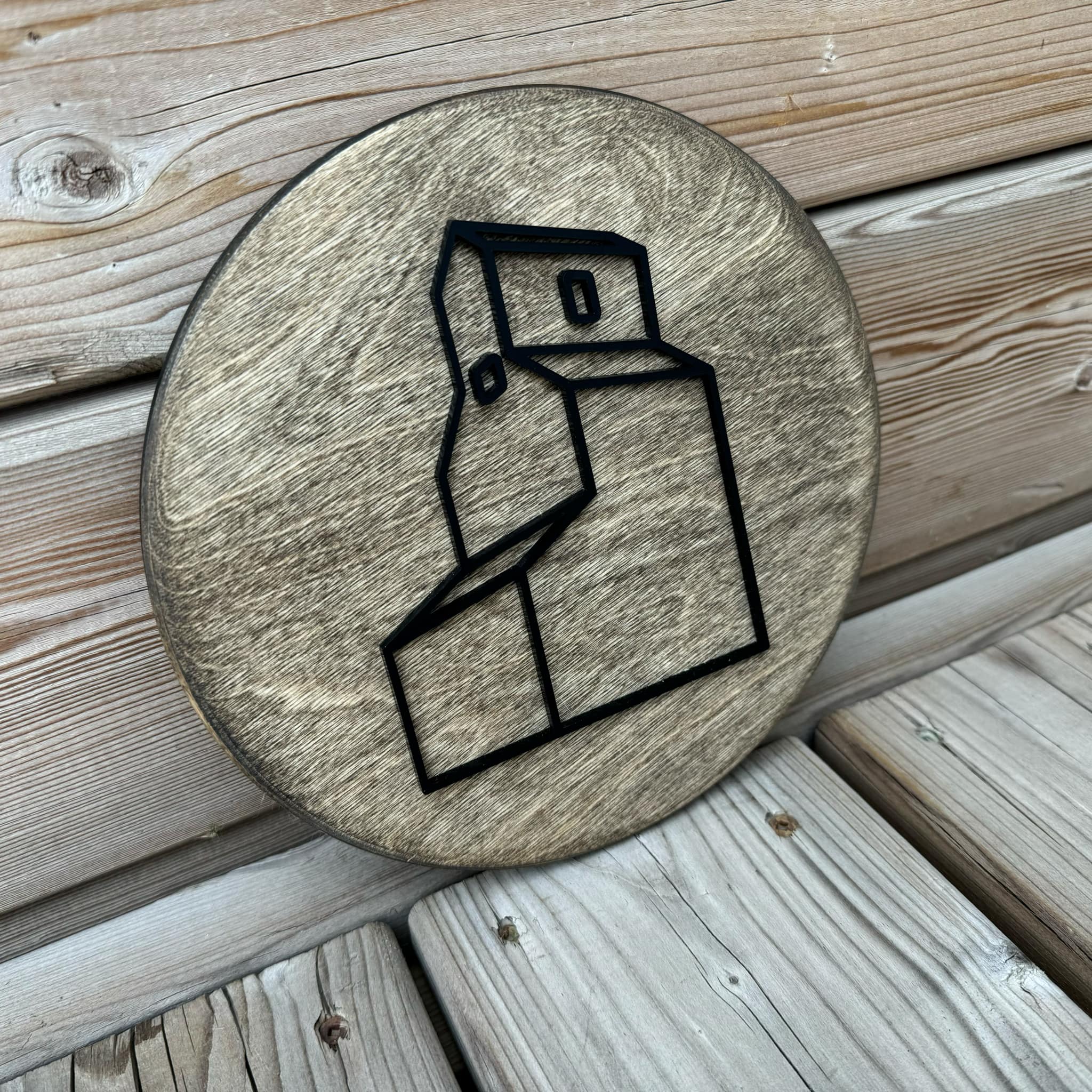 8" 3D Grain Elevator Round Sign