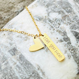 I Love You More Stainless Steel Necklace