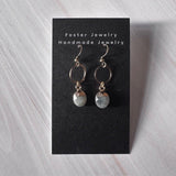 Round gemstone earrings