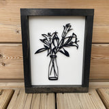 Lillies in vase 3D Sign