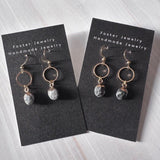 Round gemstone earrings