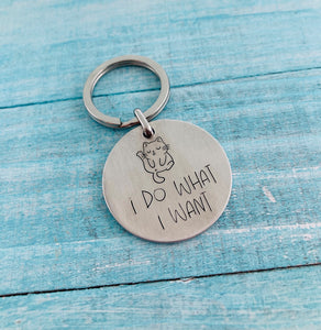 Medium Round Metal Keychain