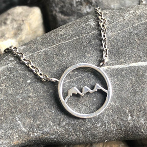 Three Sisters Mountain Stainless Steel Necklace