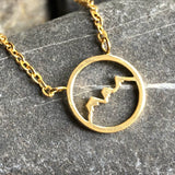 Three Sisters Mountain Stainless Steel Necklace