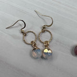 Round gemstone earrings