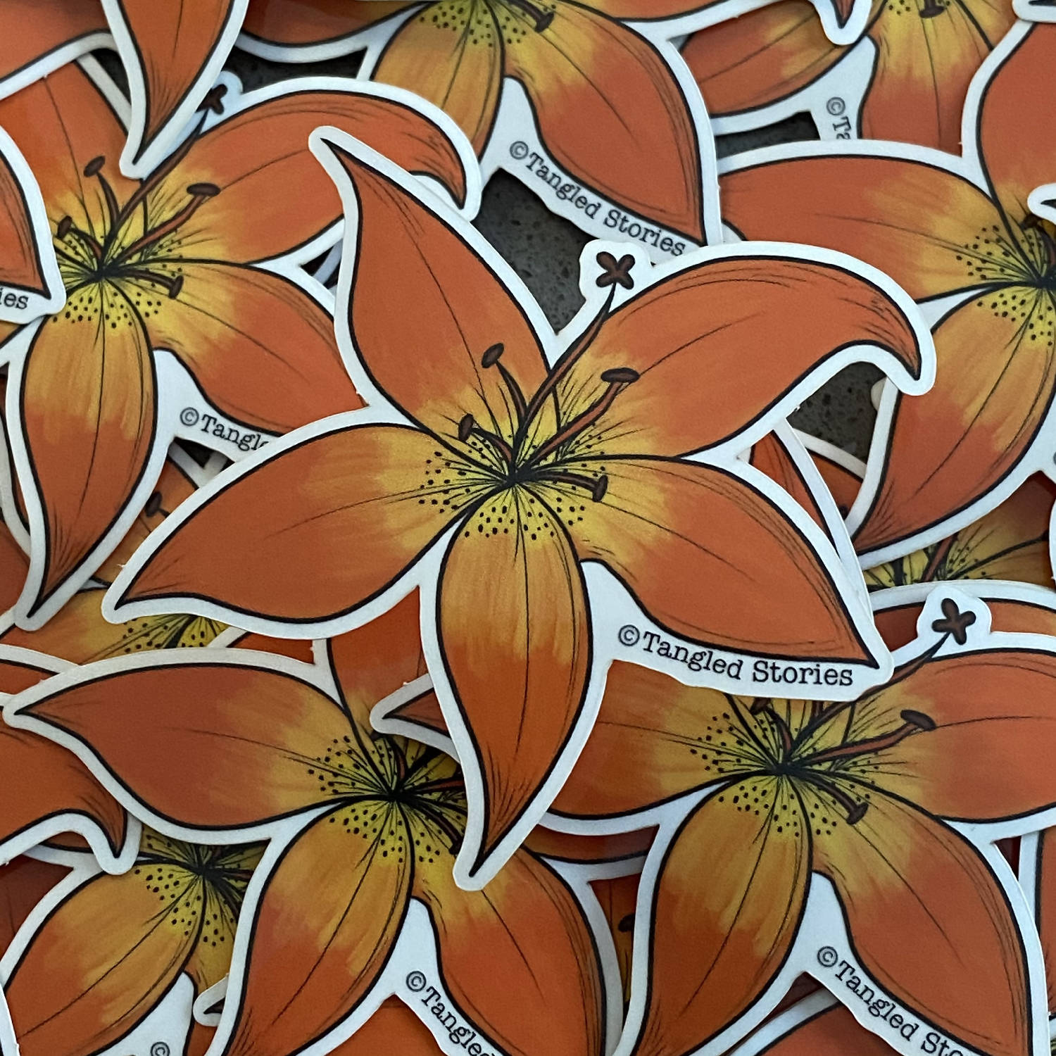 Prairie Lily Waterproof Sticker