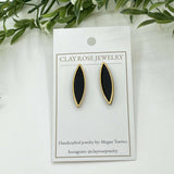 Marquis stud earrings