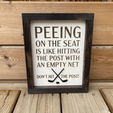 Peeing On The Seat 3D Sign