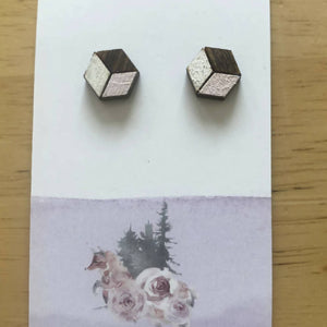 Wood 3D earrings