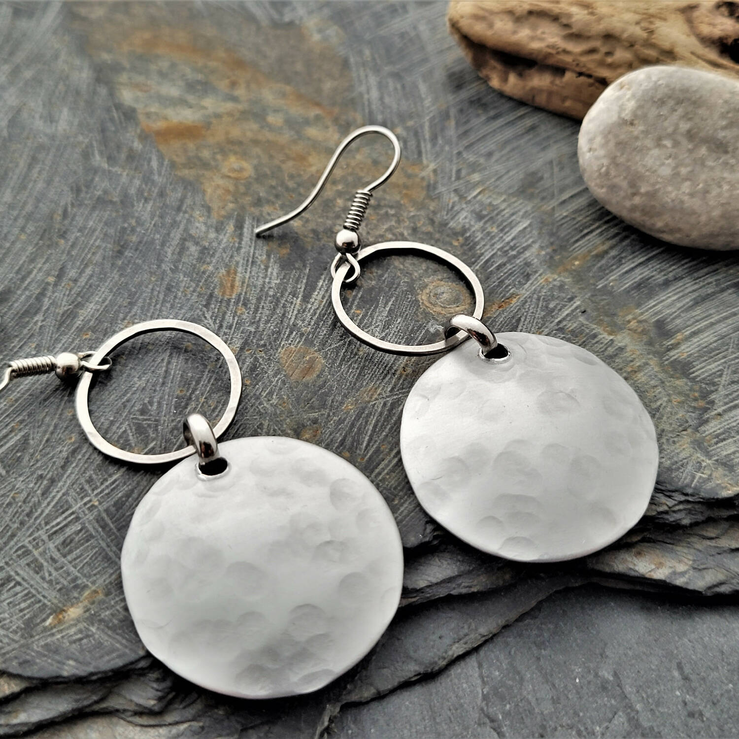 Round Disc Earrings