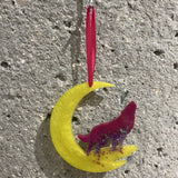 Hanging Moon Decor, resin