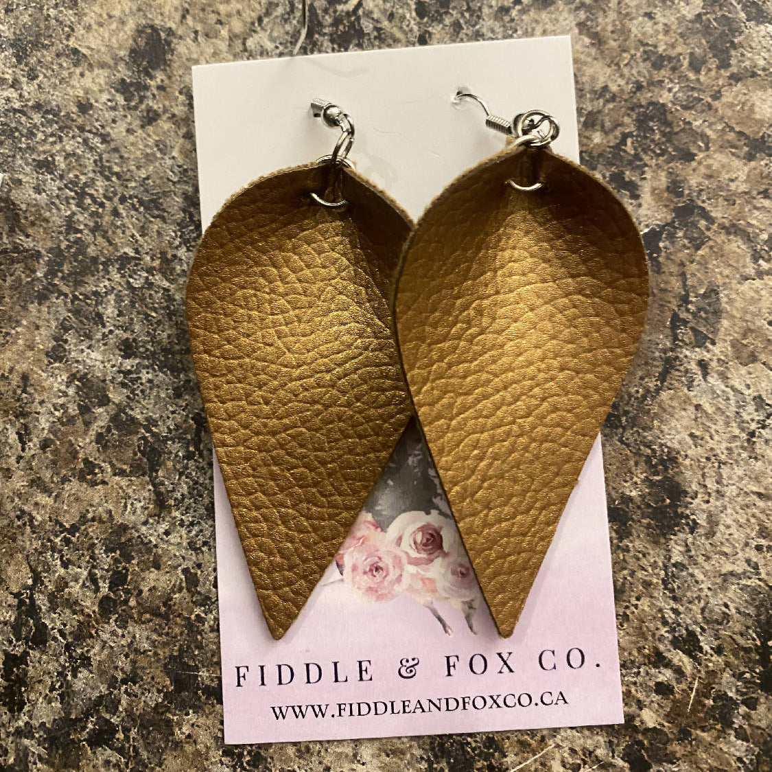 Faux leather earrings