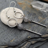 Cloudy Quartz Earrings