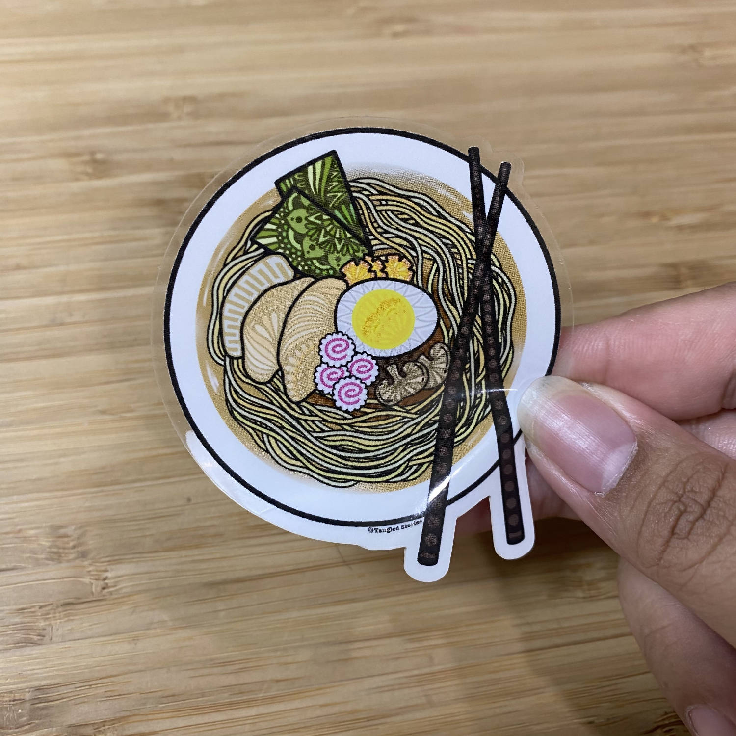 Ramen Bowl Clear Waterproof Sticker