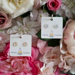 Rose Forget-Me-Not Stud Earrings