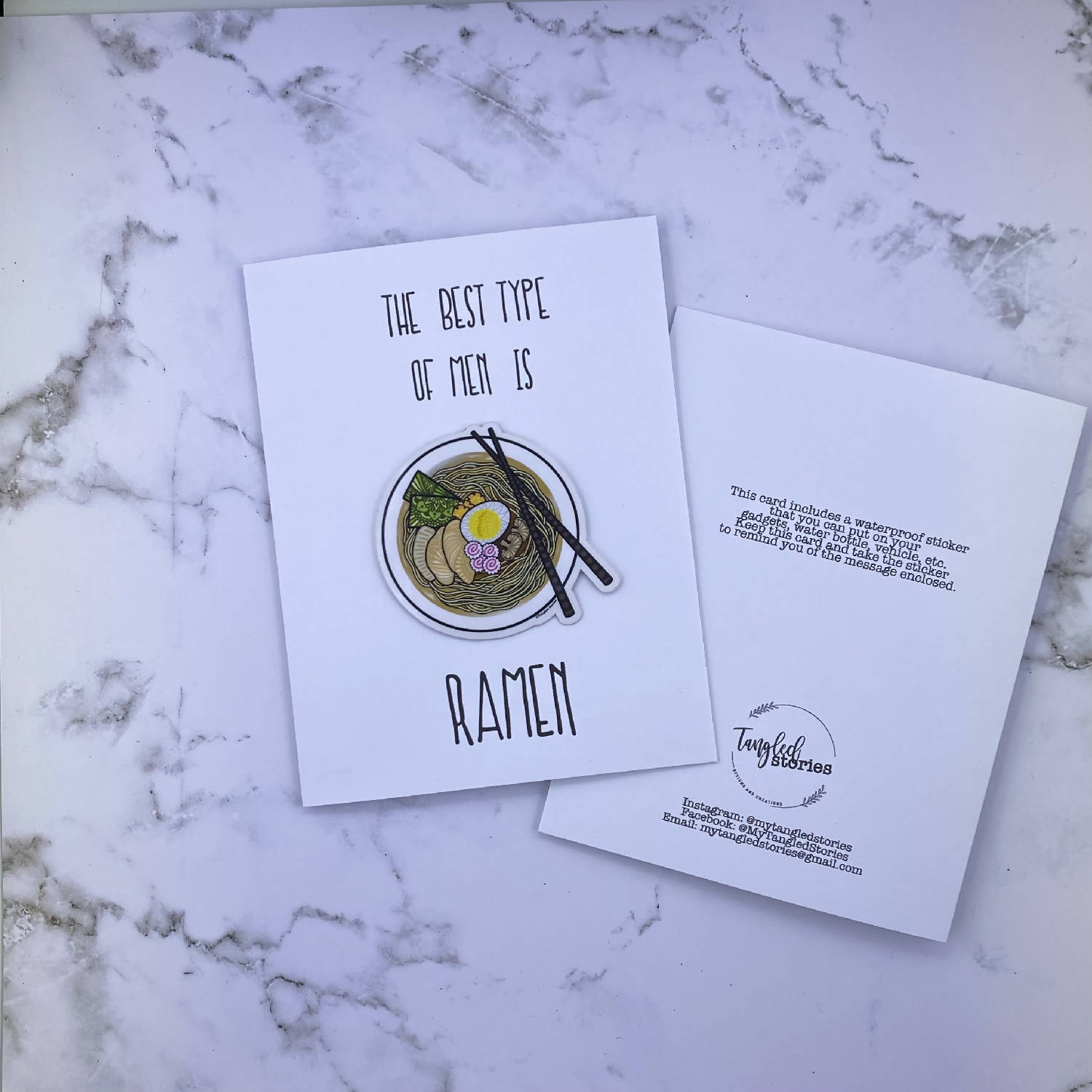 Best Type Of Men Is Ramen Stickard (Greeting Card with Sticker)