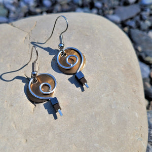 Copper Spiral Earrings