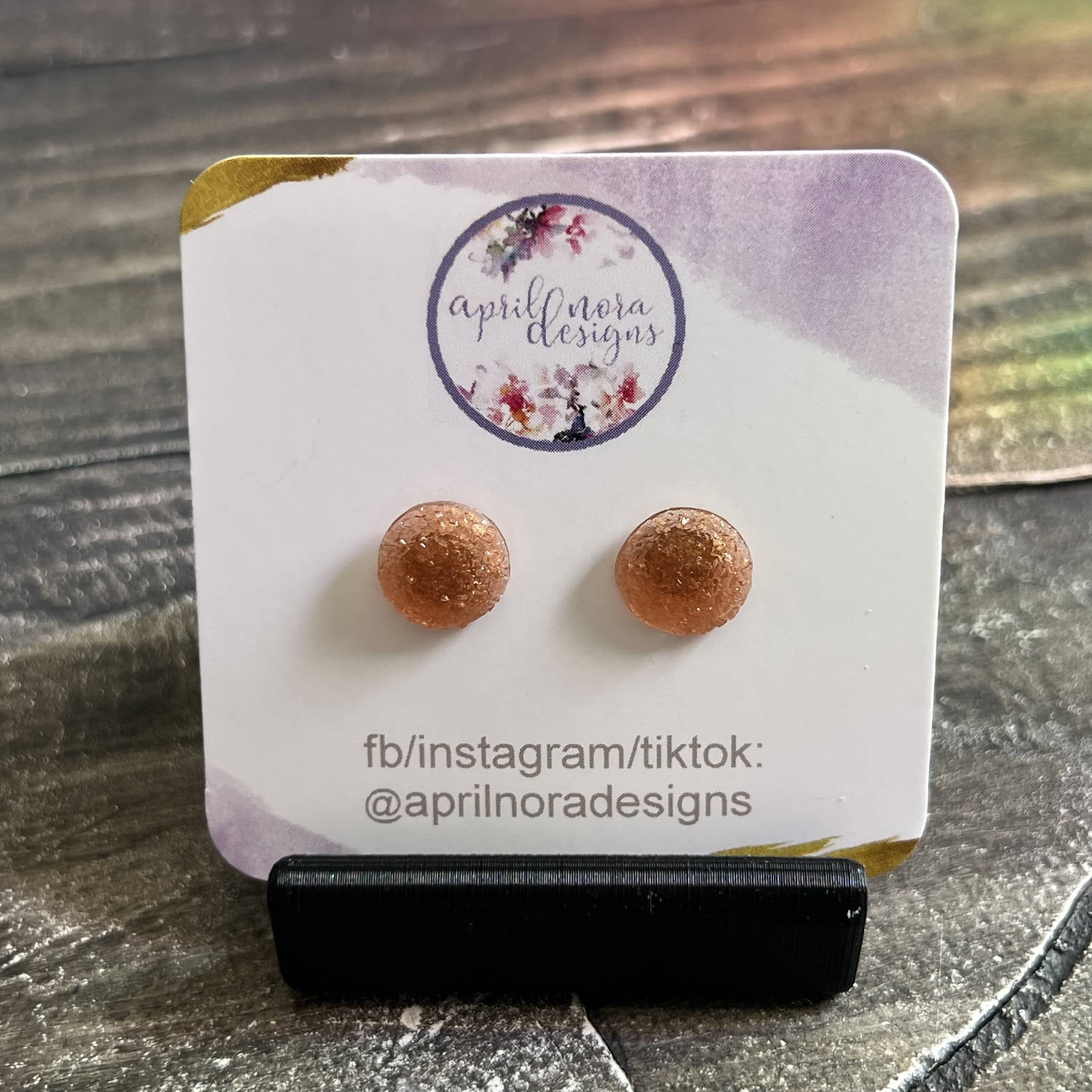 12mm Druzy Earrings, resin